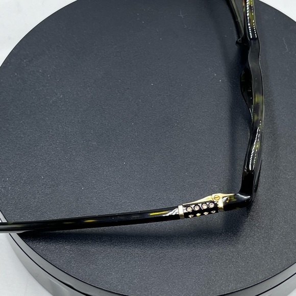 Prada VPR 05G Brown Tortoise Color Crystal Rectangle Eyeglass Women Frames Italy - Picture 4 of 16